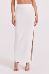 Darby Knit Midi Skirt - Ivory